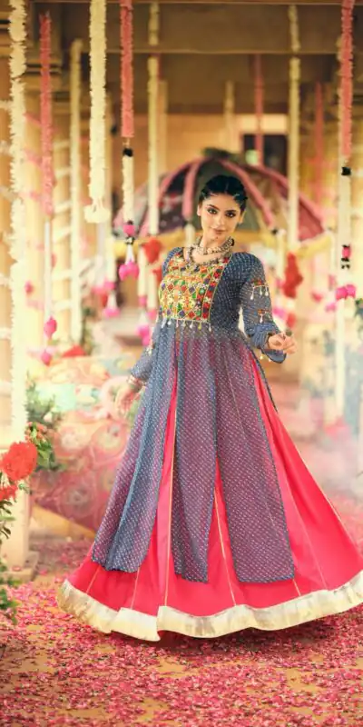 RR 28 Blue in Plain Rayon Embroidery Work & Cowrie Work Lehenga Choli . Grab it for ₹2149. Delivery 4-6 Working Days. Shop now. | Bollywood Lehenga, Creative Lehenga, Designer Lehenga, Embroidered Lehenga, Lehenga, Party Wear Lehenga