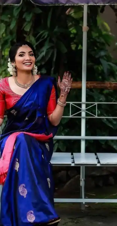 KP 2053 Blue in Soft Lichi Silk Jacquard Work Designer Work Saree . Exclusive Offer ₹1249. Delivery 4-6 Working Days. Shop now. | Bollywood Sarees, Creative Sarees, Designer Sarees, Embroidered Sarees, Ethnic Saree, Modern Digital sarees, Party Wear Sarees, Sarees