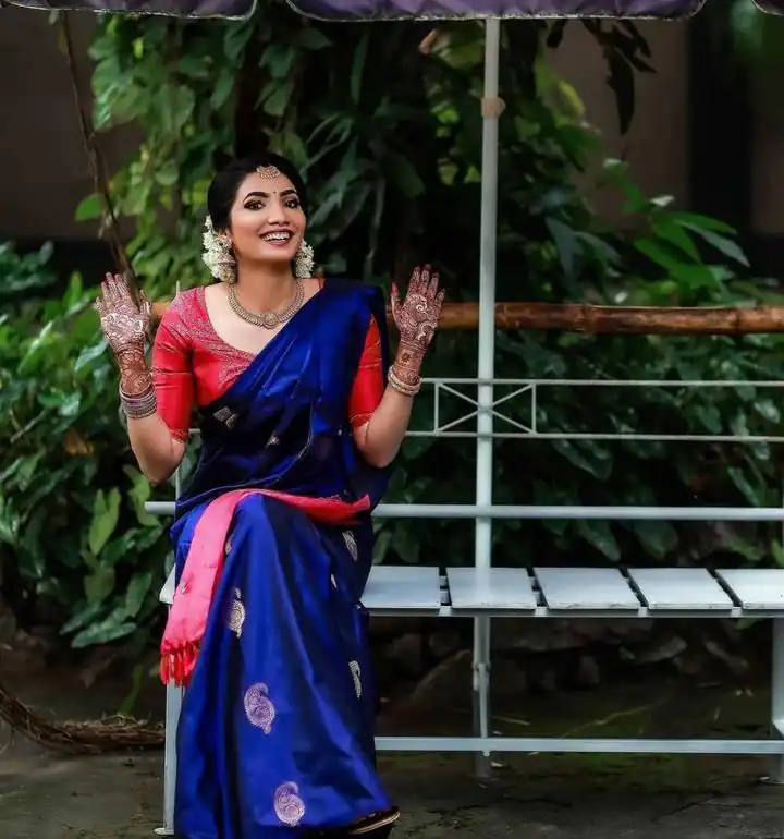 KP 2053 Blue in Soft Lichi Silk Jacquard Work Designer Work Saree . Exclusive Offer ₹1249. Delivery 4-6 Working Days. Shop now. | Bollywood Sarees, Creative Sarees, Designer Sarees, Embroidered Sarees, Ethnic Saree, Modern Digital sarees, Party Wear Sarees, Sarees