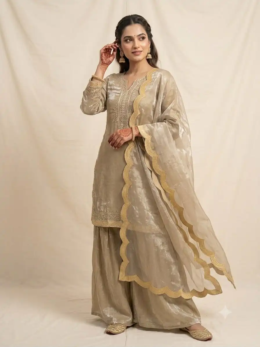LG 2123 Golden Fendy Salwar Suit with Embroidery Work & Sequins Work. Exclusive Offer ₹2099. Delivery 4-6 Working Days. Shop now. | Jump Suits, Straight Suits, Casual Suits, Creative suits, Designer Suits, Palazzo Suits, Party Wear Suits, Patiala Suits, Salwar suit