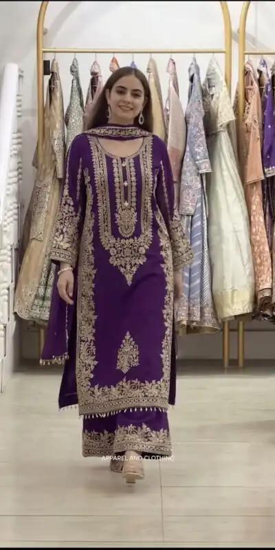 SR 1716 Purple Colour Faux Georgette Salwar Suit with Lace Work. Introductory Price ₹2449. Delivery 4-6 Working Days. Shop now. | Jump Suits, Straight Suits, Casual Suits, Creative suits, Designer Suits, Palazzo Suits, Party Wear Suits, Patiala Suits, Salwar suit