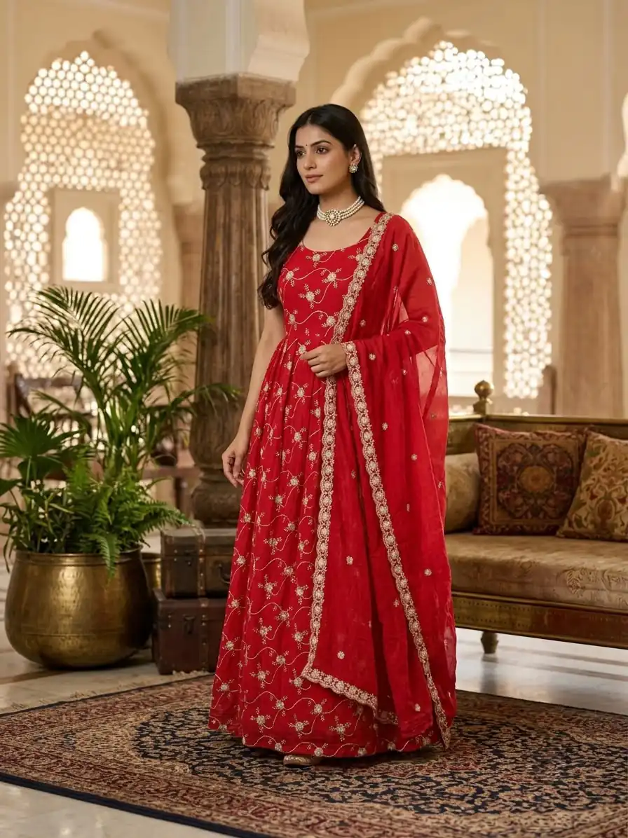KD 1534 Red in Color Fendy Silk Designer Work Salwar Suit . Introductory Price ₹2499. Delivery 4-6 Working Days. Shop now. | Jump Suits, Straight Suits, Casual Suits, Creative suits, Designer Suits, Palazzo Suits, Party Wear Suits, Patiala Suits, Salwar suit