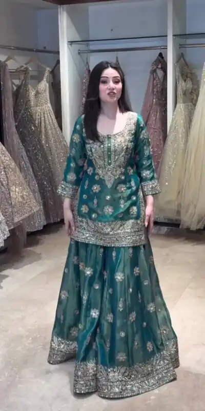 WW 1243 Teal NC Zimmy Silk Salwar Suit Perfect for Wedding, Party, Baby Shower, Festival Celebrations, Pongal – . Grab it for ₹2449. Delivery 4-6 Worki | Jump Suits, Straight Suits, Casual Suits, Creative suits, Designer Suits, Palazzo Suits, Party Wear Suits, Patiala Suits, Salwar suit