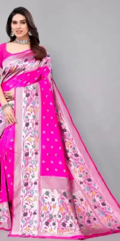KPR 295 Pink Soft Lichi Silk Cloth Saree Perfect for Wedding, Party, Family Gatherings, Sangeet, Ethnic Day – . Festive Deal ₹1449. Delivery 4-6 Workin | Bollywood Sarees, Creative Sarees, Designer Sarees, Embroidered Sarees, Ethnic Saree, Modern Digital sarees, Party Wear Sarees, Sarees