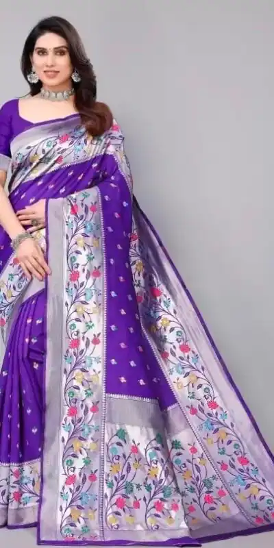 KPR 295 Purple Soft Lichi Silk Cloth Saree Perfect for Wedding, Party, Family Gatherings, Sangeet, Ethnic Day – . Festive Deal ₹1449. Delivery 4-6 Working | Bollywood Sarees, Creative Sarees, Designer Sarees, Embroidered Sarees, Ethnic Saree, Modern Digital sarees, Party Wear Sarees, Sarees
