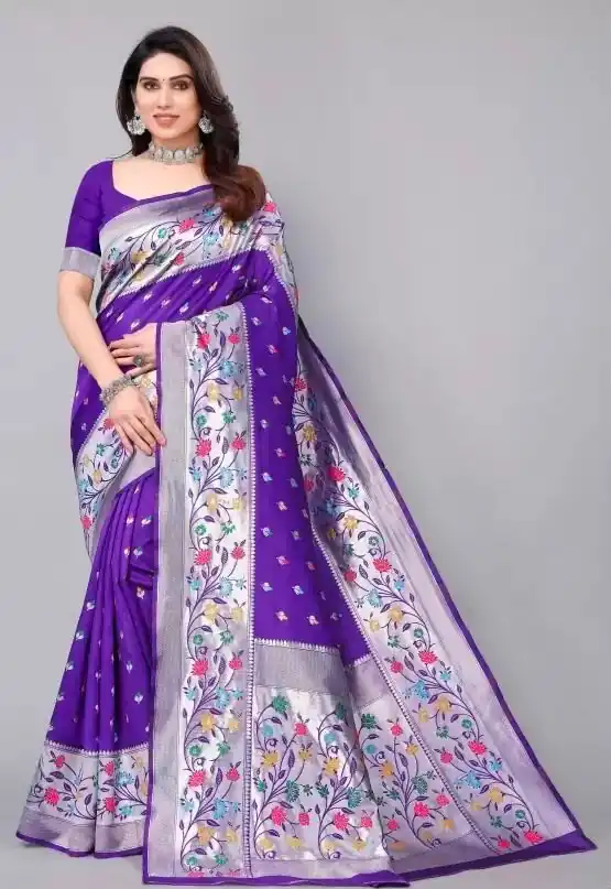 KPR 295 Purple Soft Lichi Silk Cloth Saree Perfect for Wedding, Party, Family Gatherings, Sangeet, Ethnic Day – . Festive Deal ₹1449. Delivery 4-6 Working | Bollywood Sarees, Creative Sarees, Designer Sarees, Embroidered Sarees, Ethnic Saree, Modern Digital sarees, Party Wear Sarees, Sarees