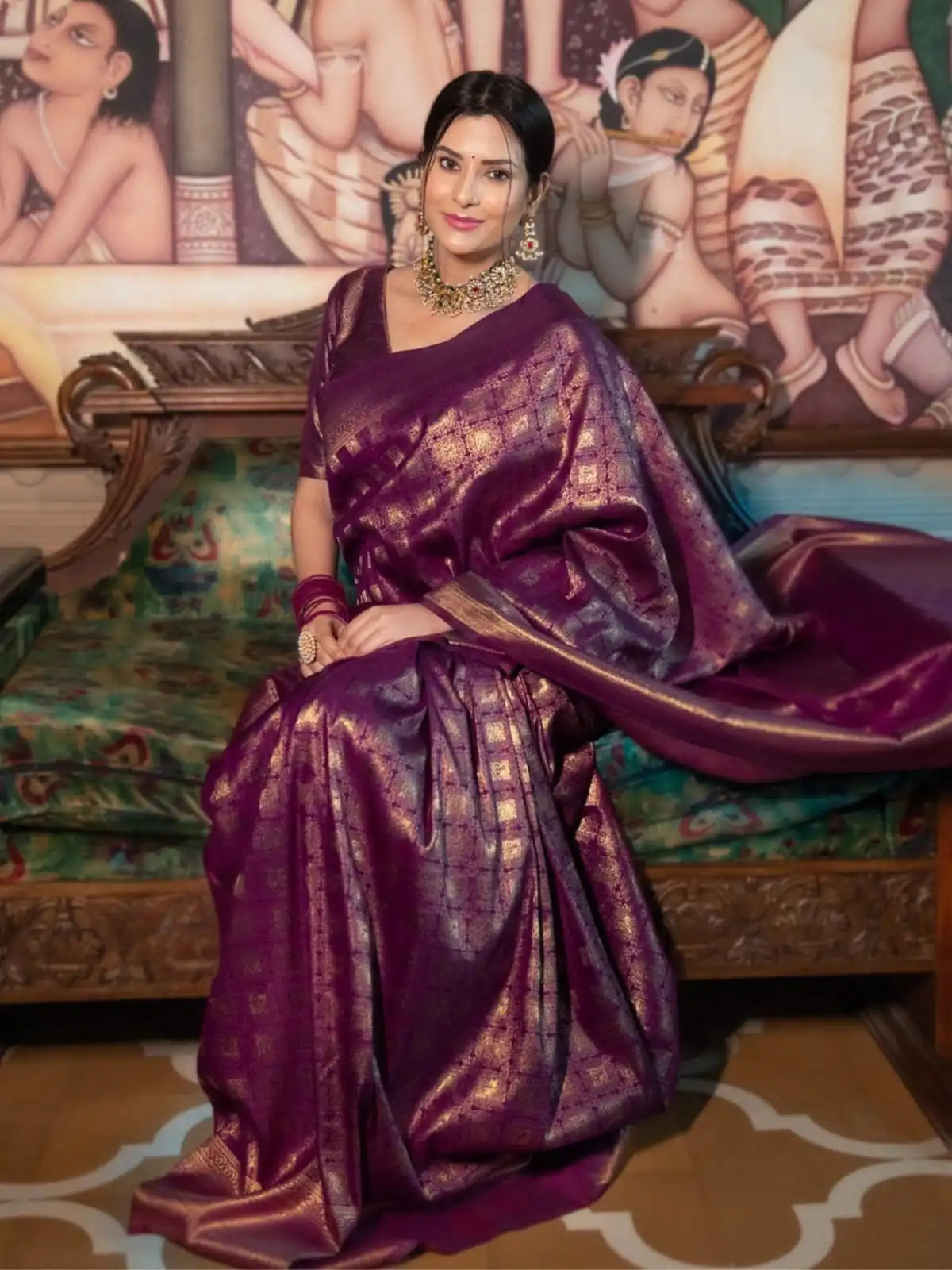 KPR 237 Wine Soft Lichi Silk Cloth Saree Perfect for Wedding, Party, Family Gatherings, Sangeet, Ethnic Day – . Festive Deal ₹1299. Delivery 4-6 Workin | Bollywood Sarees, Creative Sarees, Designer Sarees, Embroidered Sarees, Ethnic Saree, Modern Digital sarees, Party Wear Sarees, Sarees