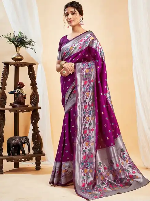 KPR 295 Wine Soft Lichi Silk Cloth Saree Perfect for Wedding, Party, Family Gatherings, Sangeet, Ethnic Day – . Festive Deal ₹1449. Delivery 4-6 Workin | Bollywood Sarees, Creative Sarees, Designer Sarees, Embroidered Sarees, Ethnic Saree, Modern Digital sarees, Party Wear Sarees, Sarees