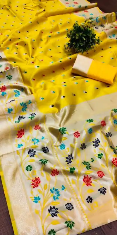 KPR 295 Yellow Soft Lichi Silk Cloth Saree Perfect for Wedding, Party, Family Gatherings, Sangeet, Ethnic Day – . Festive Deal ₹1449. Delivery 4-6 Workin | Bollywood Sarees, Creative Sarees, Designer Sarees, Embroidered Sarees, Ethnic Saree, Modern Digital sarees, Party Wear Sarees, Sarees