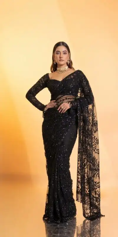 DF 3462 Black Color Butterfly Net Heavy 5mm Sequins Embroidery work Saree Casual, Wedding, Festive, Events . Expected Delivery 4-6 Working Days @1999/- only | Bollywood Sarees, Creative Sarees, Designer Sarees, Embroidered Sarees, Ethnic Saree, Modern Digital sarees, Party Wear Sarees, Sarees