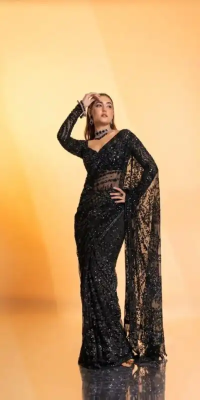 DF 3462 Black Color Butterfly Net Heavy 5mm Sequins Embroidery work Saree Casual, Wedding, Festive, Events . Expected Delivery 4-6 Working Days @1999/- only | Bollywood Sarees, Creative Sarees, Designer Sarees, Embroidered Sarees, Ethnic Saree, Modern Digital sarees, Party Wear Sarees, Sarees