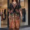 INLI Kaftan vol 7.0 Trendy Black Red French Crape Prints Kaftan Kurti . Get it for ₹1399. Delivery 4-6 Working Days. Shop now. | Bollywood Kurti, Creative Kurtis, Designer Kurti, Kurti, Party Wear Kurti, Selfie Kurti