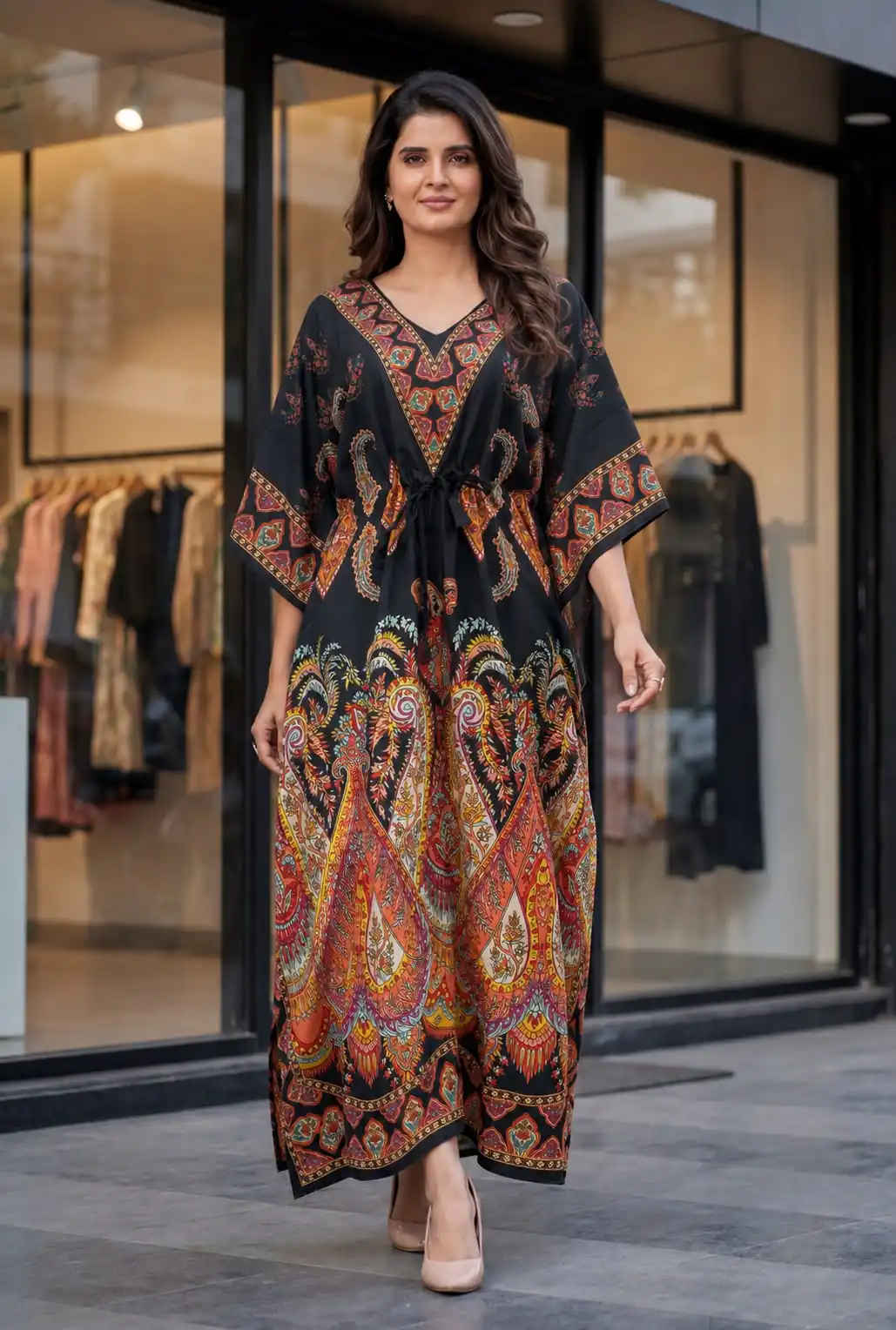 INLI Kaftan vol 7.0 Trendy Black Red French Crape Prints Kaftan Kurti . Get it for ₹1399. Delivery 4-6 Working Days. Shop now. | Bollywood Kurti, Creative Kurtis, Designer Kurti, Kurti, Party Wear Kurti, Selfie Kurti