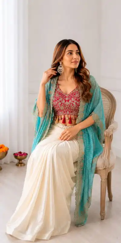 BB 48 Blue Crepe Silk Dhoti Suit Perfect for Wedding, Party, Festival Celebrations, Holi, Pooja – . Introductory Price ₹2099. Delivery 4-6 Working | Jump Suits, Straight Suits, Casual Suits, Creative suits, Designer Suits, Palazzo Suits, Party Wear Suits, Patiala Suits, Salwar suit