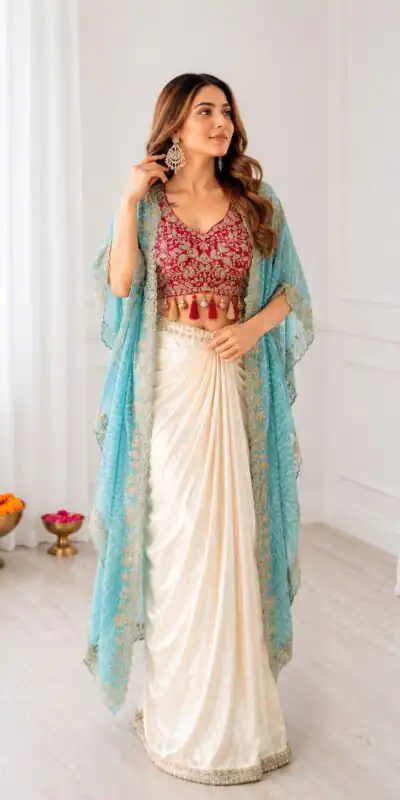 BB 48 Blue Crepe Silk Dhoti Suit Perfect for Wedding, Party, Festival Celebrations, Holi, Pooja – . Introductory Price ₹2099. Delivery 4-6 Working | Jump Suits, Straight Suits, Casual Suits, Creative suits, Designer Suits, Palazzo Suits, Party Wear Suits, Patiala Suits, Salwar suit