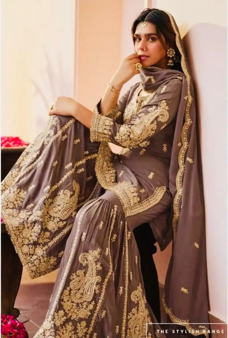 ZC 3 Idiots Brown Faux Georgette Salwar Suit with Lace Work & Embroidery Work. Introductory Price ₹2399. Delivery 4-6 Working Days. Shop now. | Jump Suits, Straight Suits, Casual Suits, Creative suits, Designer Suits, Palazzo Suits, Party Wear Suits, Patiala Suits, Salwar suit