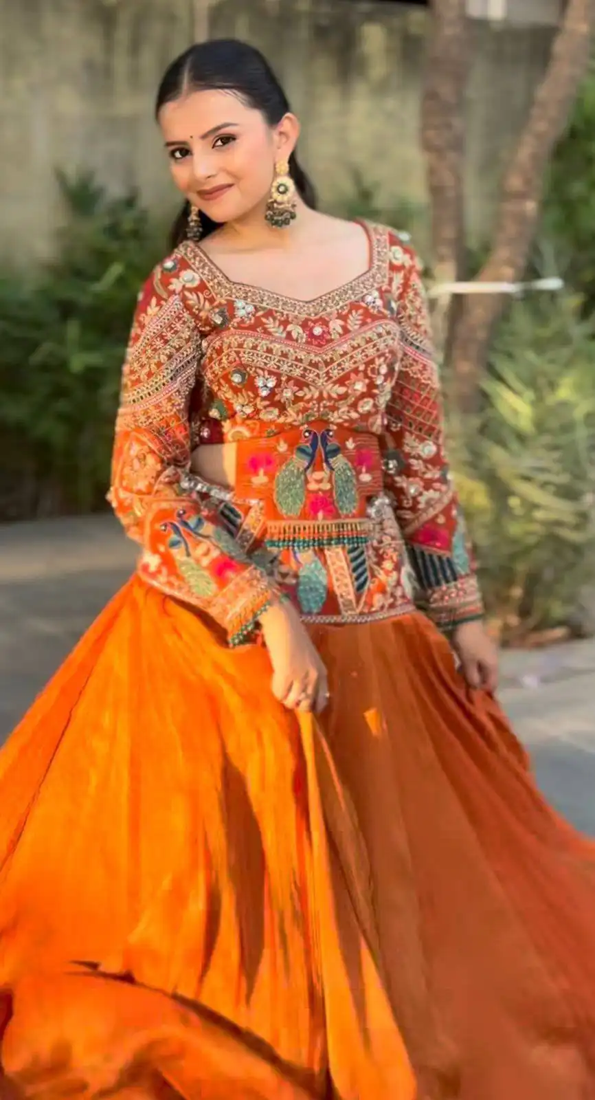 PC 579 Orange Chinon silk Lehenga Choli with Sequins Work & Embroidery Work. Now at just ₹2749. Delivery 4-6 Working Days. Shop now. | Bollywood Lehenga, Creative Lehenga, Designer Lehenga, Embroidered Lehenga, Lehenga, Party Wear Lehenga