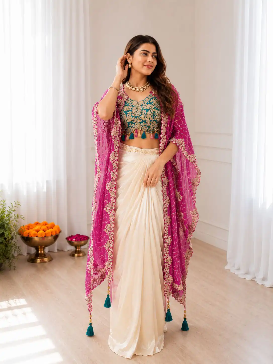 BB 48 Pink Crepe Silk Dhoti Suit Perfect for Wedding, Party, Festival Celebrations, Holi, Pooja – . Introductory Price ₹2099. Delivery 4-6 Working | Jump Suits, Straight Suits, Casual Suits, Creative suits, Designer Suits, Palazzo Suits, Party Wear Suits, Patiala Suits, Salwar suit