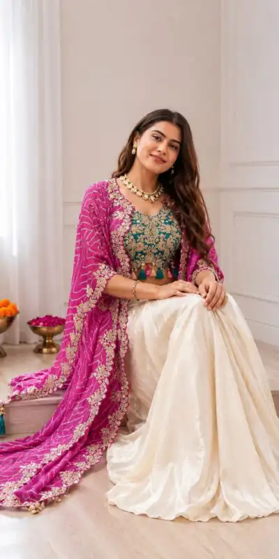 BB 48 Pink Crepe Silk Dhoti Suit Perfect for Wedding, Party, Festival Celebrations, Holi, Pooja – . Introductory Price ₹2099. Delivery 4-6 Working | Jump Suits, Straight Suits, Casual Suits, Creative suits, Designer Suits, Palazzo Suits, Party Wear Suits, Patiala Suits, Salwar suit