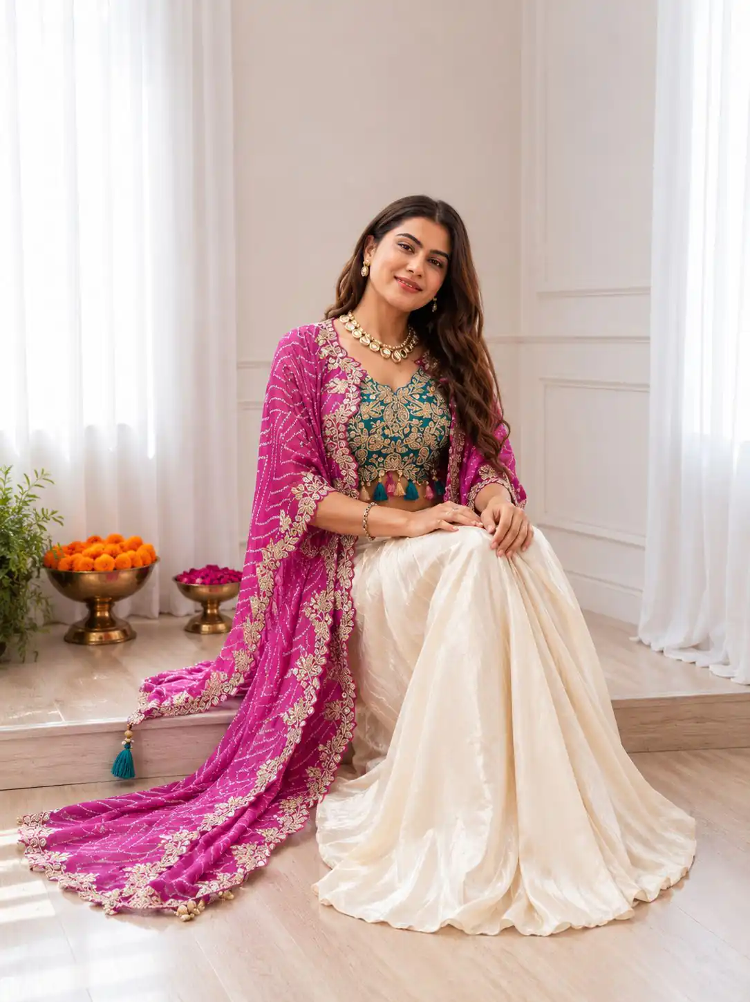 BB 48 Pink Crepe Silk Dhoti Suit Perfect for Wedding, Party, Festival Celebrations, Holi, Pooja – . Introductory Price ₹2099. Delivery 4-6 Working | Jump Suits, Straight Suits, Casual Suits, Creative suits, Designer Suits, Palazzo Suits, Party Wear Suits, Patiala Suits, Salwar suit