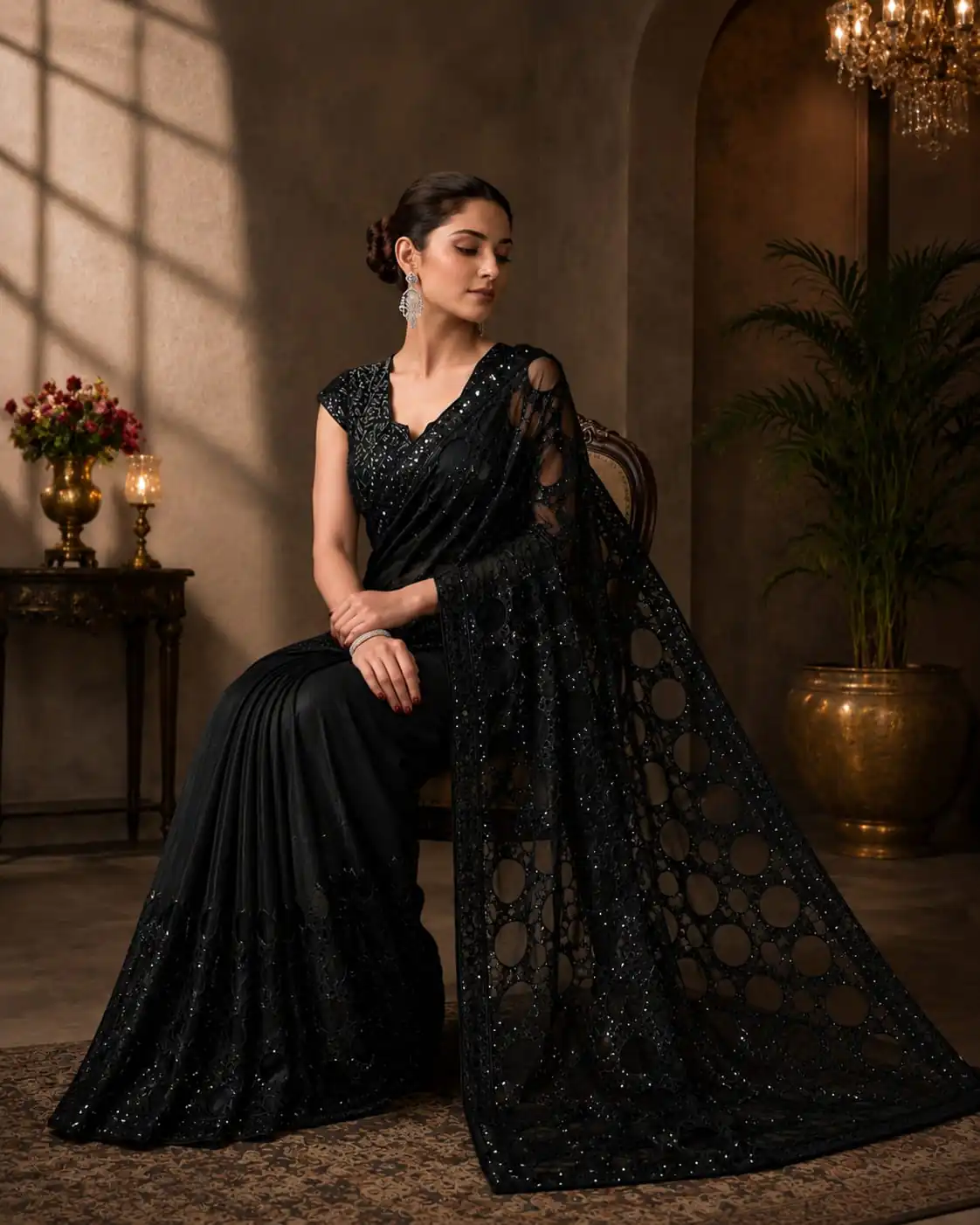 DF 3489 Black Butterfly Net Saree Sequence with Work & Zari Work. Introductory Price ₹1899. Delivery 4-6 Working Days. Shop now. | Bollywood Sarees, Creative Sarees, Designer Sarees, Embroidered Sarees, Ethnic Saree, Modern Digital sarees, Party Wear Sarees, Sarees