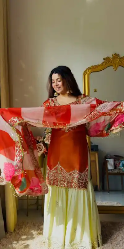 ZC NEHA Orange Mox Fendy Salwar Suit with Embroidery Work & Sequins Work. Get it for ₹2449. Delivery 4-6 Working Days. Shop now. | Jump Suits, Straight Suits, Casual Suits, Creative suits, Designer Suits, Palazzo Suits, Party Wear Suits, Patiala Suits, Salwar suit
