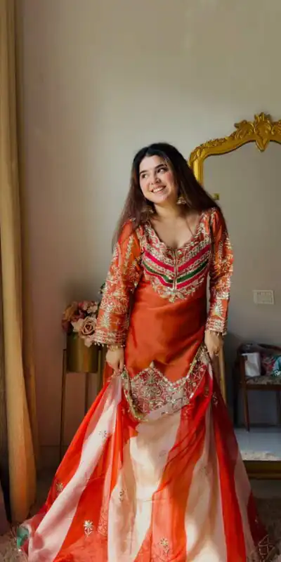 ZC NEHA Orange Mox Fendy Salwar Suit with Embroidery Work & Sequins Work. Get it for ₹2449. Delivery 4-6 Working Days. Shop now. | Jump Suits, Straight Suits, Casual Suits, Creative suits, Designer Suits, Palazzo Suits, Party Wear Suits, Patiala Suits, Salwar suit