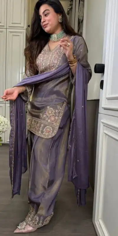 Alternative view of Fancy Lavender Ronald Silk Sequins Work Salwar Suit