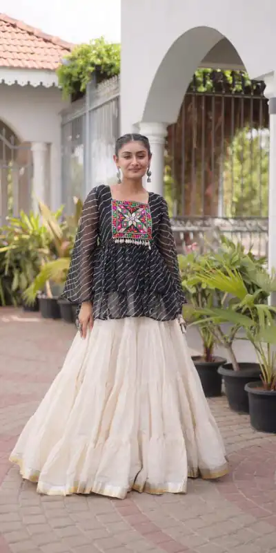 KA 5074 Black Kora Cotton Lehenga Choli erfect for Wedding, Party, Haldi, Traditional Day, Makar Sankranti – . Special Price ₹2849. Delivery 4-6 Working | Bollywood Lehenga, Creative Lehenga, Designer Lehenga, Embroidered Lehenga, Lehenga, Party Wear Lehenga