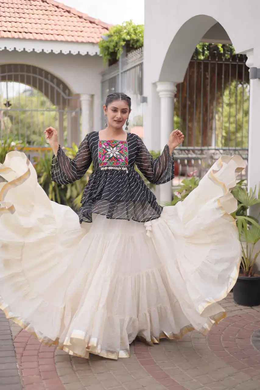 KA 5074 Black Kora Cotton Lehenga Choli erfect for Wedding, Party, Haldi, Traditional Day, Makar Sankranti – . Special Price ₹2849. Delivery 4-6 Working | Bollywood Lehenga, Creative Lehenga, Designer Lehenga, Embroidered Lehenga, Lehenga, Party Wear Lehenga