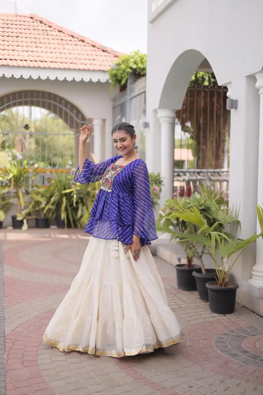 KA 5074 Blue Kora Cotton Lehenga Choli erfect for Wedding, Party, Haldi, Traditional Day, Makar Sankranti – . Special Price ₹2849. Delivery 4-6 Working | Bollywood Lehenga, Creative Lehenga, Designer Lehenga, Embroidered Lehenga, Lehenga, Party Wear Lehenga