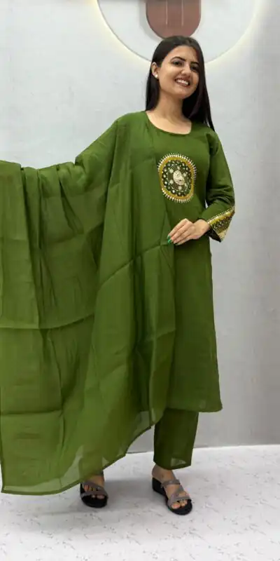 PC 598 Green Roman Silk Salwar Suit with Sequins Work & Embroidery Work. Available at ₹2099 only. Delivery 4-6 Working Days. Shop now. | Jump Suits, Straight Suits, Casual Suits, Creative suits, Designer Suits, Palazzo Suits, Party Wear Suits, Patiala Suits, Salwar suit