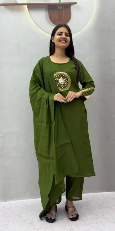 PC 598 Green Roman Silk Salwar Suit with Sequins Work & Embroidery Work. Available at ₹2099 only. Delivery 4-6 Working Days. Shop now. | Jump Suits, Straight Suits, Casual Suits, Creative suits, Designer Suits, Palazzo Suits, Party Wear Suits, Patiala Suits, Salwar suit