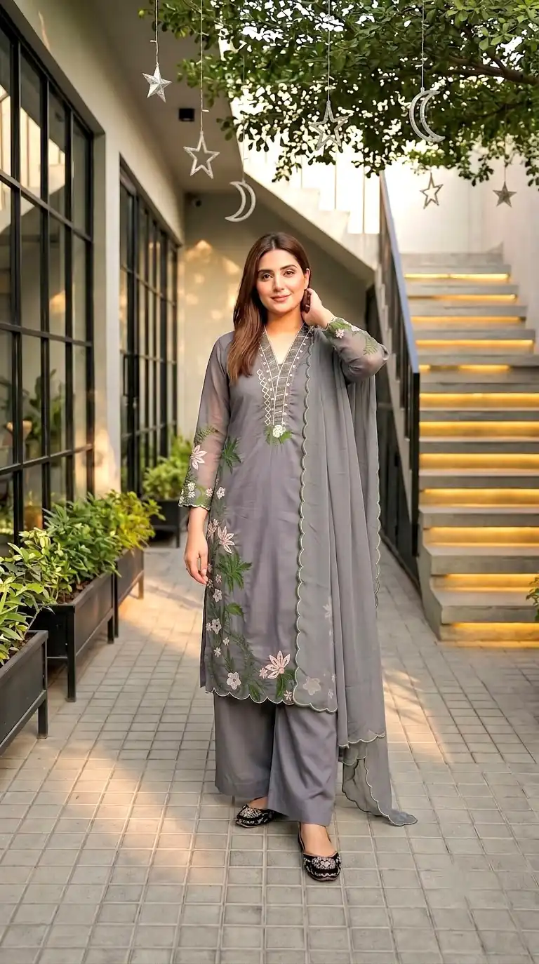 ST 249 Grey Roman Silk Salwar Suit with Sequins Work & Embroidery Work. Available at ₹2099 only. Delivery 4-6 Working Days. Shop now. | Jump Suits, Straight Suits, Casual Suits, Creative suits, Designer Suits, Palazzo Suits, Party Wear Suits, Patiala Suits, Salwar suit