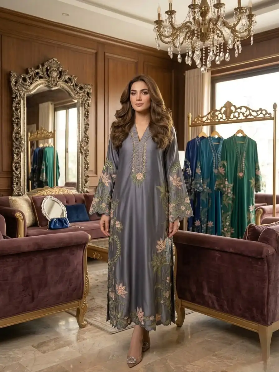 ST 249 Grey Roman Silk Salwar Suit with Sequins Work & Embroidery Work. Available at ₹2099 only. Delivery 4-6 Working Days. Shop now. | Jump Suits, Straight Suits, Casual Suits, Creative suits, Designer Suits, Palazzo Suits, Party Wear Suits, Patiala Suits, Salwar suit