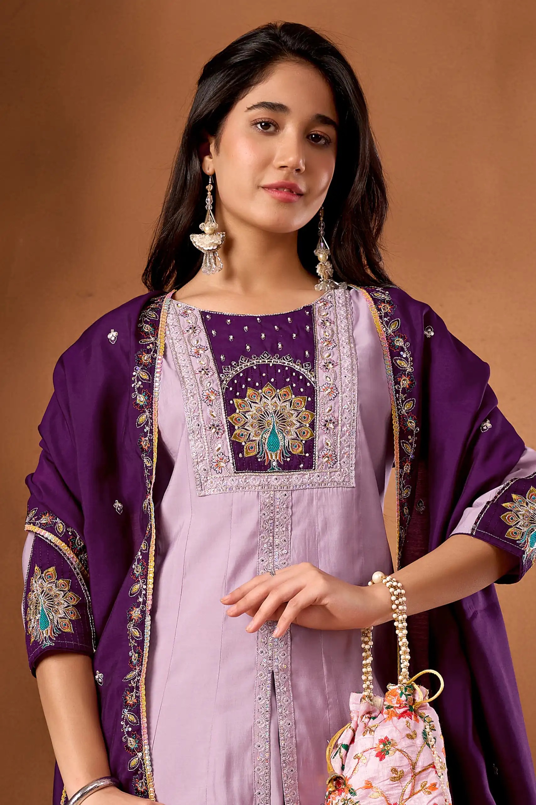 DIVA 150 Lavender Roman Silk Salwar Suit with Sequins Work & Embroidery Work. Available at ₹2449 only. Delivery 4-6 Working Days. Shop now. | Jump Suits, Straight Suits, Casual Suits, Creative suits, Designer Suits, Palazzo Suits, Party Wear Suits, Patiala Suits, Salwar suit
