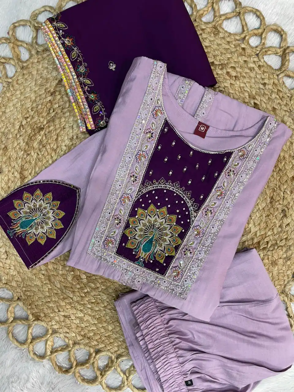 DIVA 150 Lavender Roman Silk Salwar Suit with Sequins Work & Embroidery Work. Available at ₹2449 only. Delivery 4-6 Working Days. Shop now. | Jump Suits, Straight Suits, Casual Suits, Creative suits, Designer Suits, Palazzo Suits, Party Wear Suits, Patiala Suits, Salwar suit