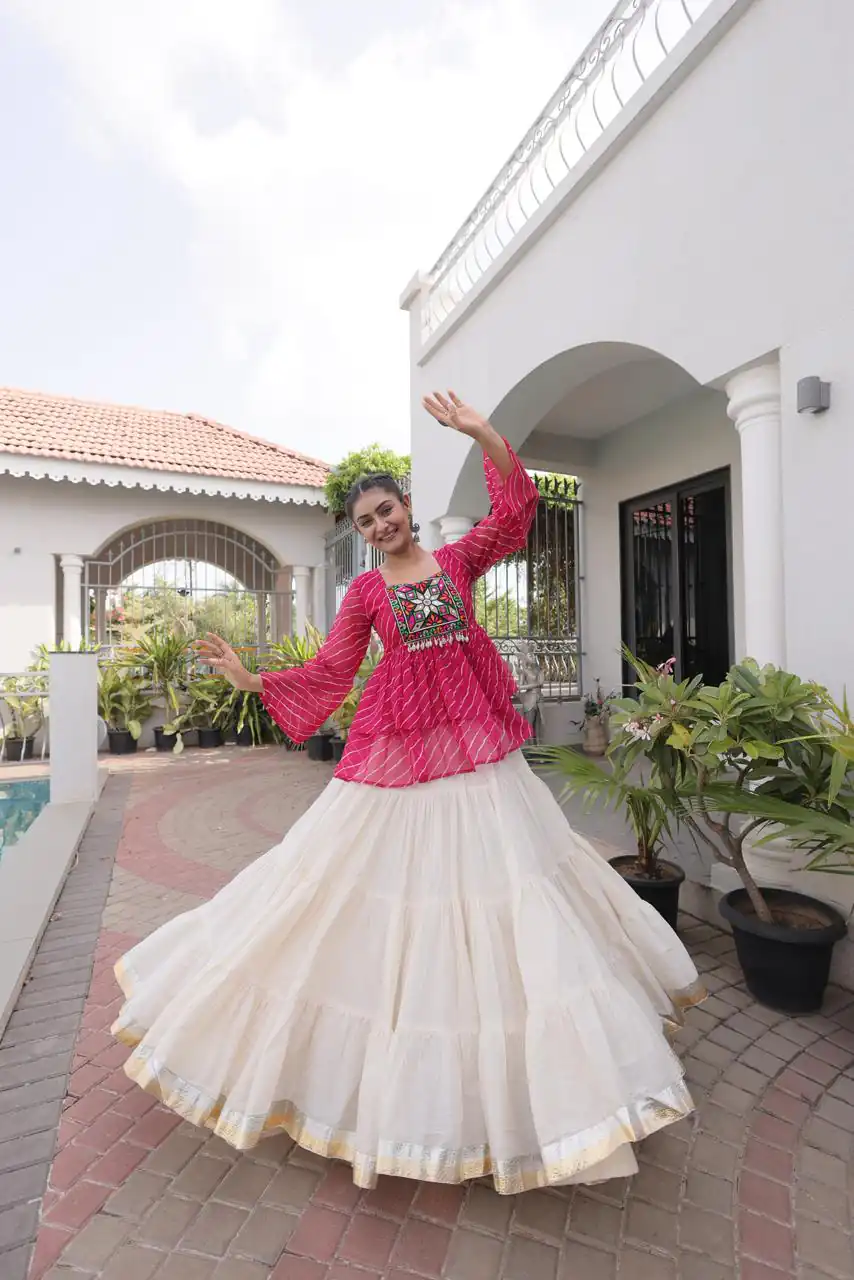 KA 5074 Pink Kora Cotton Lehenga Choli erfect for Wedding, Party, Haldi, Traditional Day, Makar Sankranti – . Special Price ₹2849. Delivery 4-6 Working | Bollywood Lehenga, Creative Lehenga, Designer Lehenga, Embroidered Lehenga, Lehenga, Party Wear Lehenga