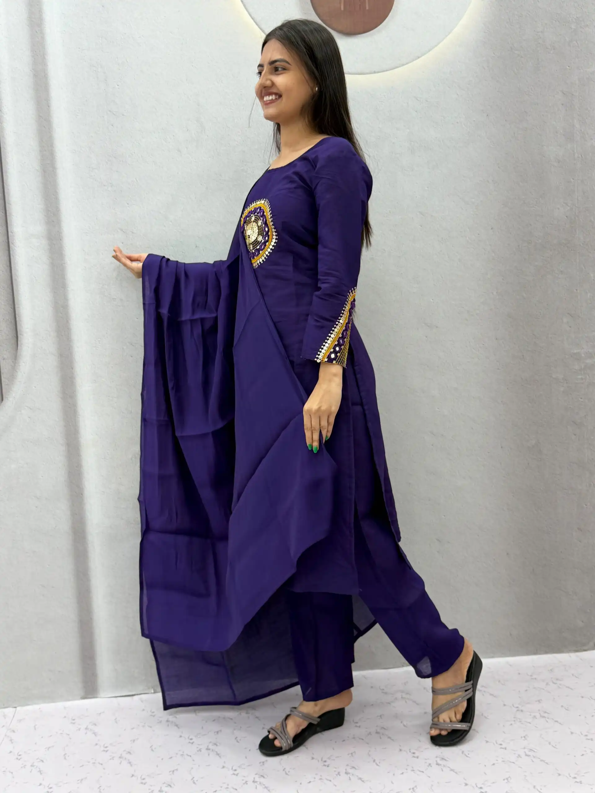 PC 598 Purple Roman Silk Salwar Suit with Sequins Work & Embroidery Work. Available at ₹2099 only. Delivery 4-6 Working Days. Shop now. | Jump Suits, Straight Suits, Casual Suits, Creative suits, Designer Suits, Palazzo Suits, Party Wear Suits, Patiala Suits, Salwar suit