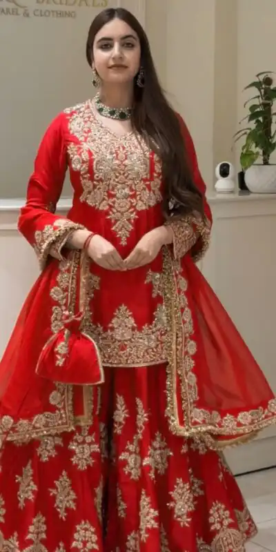RTC 6041 Red Chinon Silk Salwar Suit Perfect for Wedding, Party, Ganesh Chaturthi, Baby Shower, Makar Sankranti – . Affordable Price ₹2649. De | Jump Suits, Straight Suits, Casual Suits, Creative suits, Designer Suits, Palazzo Suits, Party Wear Suits, Patiala Suits, Salwar suit