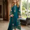 ST 249 Teal Roman Silk Salwar Suit with Sequins Work & Embroidery Work. Available at ₹2099 only. Delivery 4-6 Working Days. Shop now. | Jump Suits, Straight Suits, Casual Suits, Creative suits, Designer Suits, Palazzo Suits, Party Wear Suits, Patiala Suits, Salwar suit