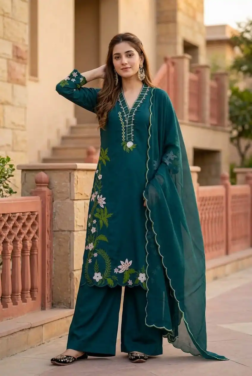 ST 249 Teal Roman Silk Salwar Suit with Sequins Work & Embroidery Work. Available at ₹2099 only. Delivery 4-6 Working Days. Shop now. | Jump Suits, Straight Suits, Casual Suits, Creative suits, Designer Suits, Palazzo Suits, Party Wear Suits, Patiala Suits, Salwar suit