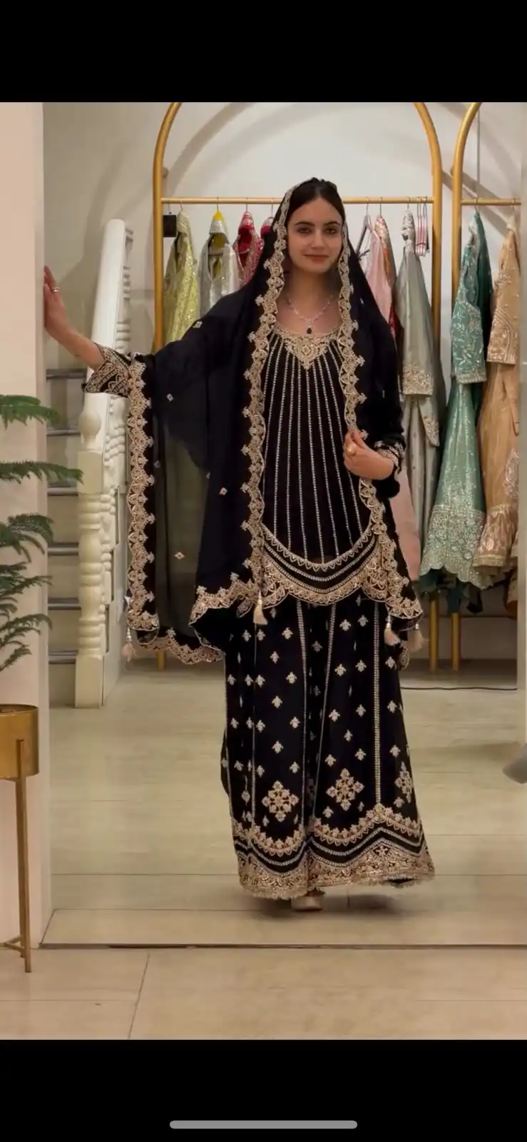 VLM 331 Black Faux Georgette Salwar Suit erfect for Wedding, Party, Mehendi, Pongal, Reception – . Available at ₹2449 only. Delivery 4-6 Working Days | Jump Suits, Straight Suits, Casual Suits, Creative suits, Designer Suits, Palazzo Suits, Party Wear Suits, Patiala Suits, Salwar suit