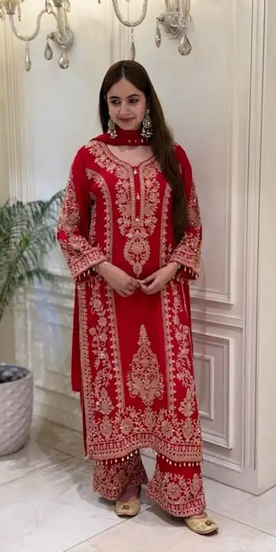 SRK 5365 Pink Faux Georgette Salwar Suit erfect for Wedding, Party, Mehendi, Pongal, Reception – . Available at ₹2449 only. Delivery 4-6 Working Days | Jump Suits, Straight Suits, Casual Suits, Creative suits, Designer Suits, Palazzo Suits, Party Wear Suits, Patiala Suits, Salwar suit