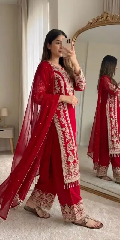 SRK 5365 Pink Faux Georgette Salwar Suit erfect for Wedding, Party, Mehendi, Pongal, Reception – . Available at ₹2449 only. Delivery 4-6 Working Days | Jump Suits, Straight Suits, Casual Suits, Creative suits, Designer Suits, Palazzo Suits, Party Wear Suits, Patiala Suits, Salwar suit