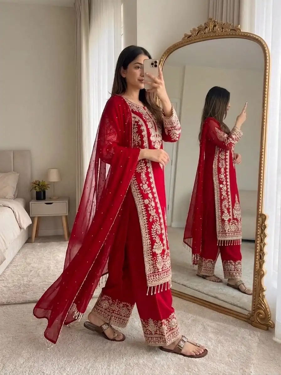 SRK 5365 Pink Faux Georgette Salwar Suit erfect for Wedding, Party, Mehendi, Pongal, Reception – . Available at ₹2449 only. Delivery 4-6 Working Days | Jump Suits, Straight Suits, Casual Suits, Creative suits, Designer Suits, Palazzo Suits, Party Wear Suits, Patiala Suits, Salwar suit