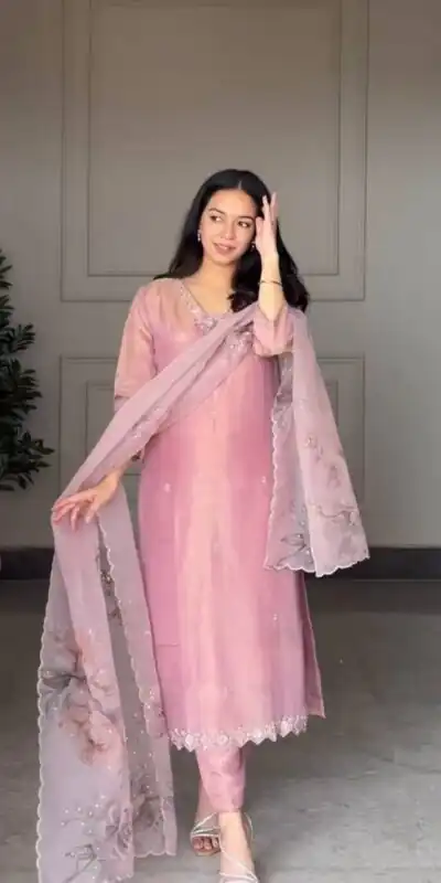 DB 006 Pink Pure Natural Crep Salwar Suit with Moti Work & Embroidery Work. Affordable Price ₹2199. Delivery 4-6 Working Days. Shop now. | Jump Suits, Straight Suits, Casual Suits, Creative suits, Designer Suits, Palazzo Suits, Party Wear Suits, Patiala Suits, Salwar suit