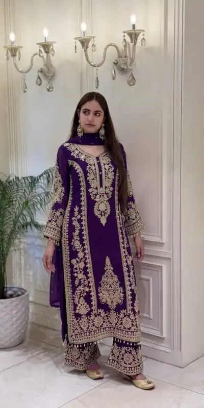 SRK 5365 Purple Faux Georgette Salwar Suit erfect for Wedding, Party, Mehendi, Pongal, Reception – . Available at ₹2449 only. Delivery 4-6 Working Days | Jump Suits, Straight Suits, Casual Suits, Creative suits, Designer Suits, Palazzo Suits, Party Wear Suits, Patiala Suits, Salwar suit