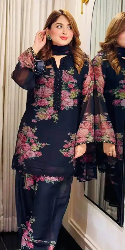 JF 008 Black Colour Digital Print Salwar Suit in Black Faux Georgette. Now at just ₹2149. Delivery 4-6 Working Days. Shop now. | Jump Suits, Straight Suits, Casual Suits, Creative suits, Designer Suits, Palazzo Suits, Party Wear Suits, Patiala Suits, Salwar suit