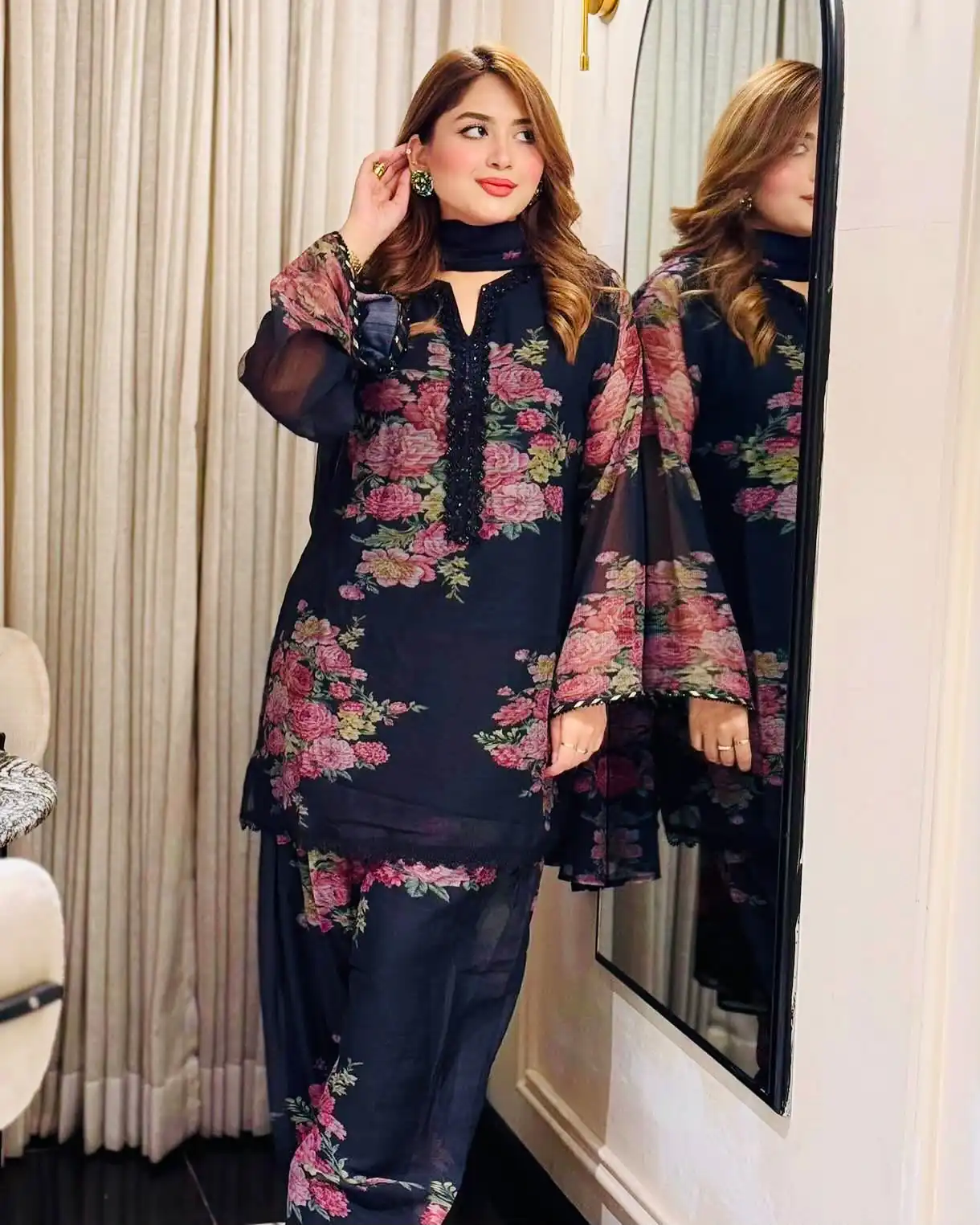 JF 008 Black Colour Digital Print Salwar Suit in Black Faux Georgette. Now at just ₹2149. Delivery 4-6 Working Days. Shop now. | Jump Suits, Straight Suits, Casual Suits, Creative suits, Designer Suits, Palazzo Suits, Party Wear Suits, Patiala Suits, Salwar suit